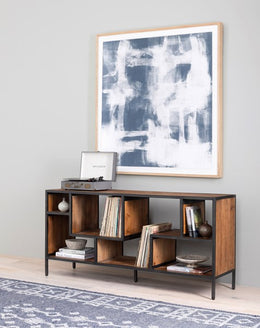 Helena Media Console-Dark Antique Bleach