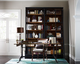 Ivy Bookcase And Ladder-Matte Black