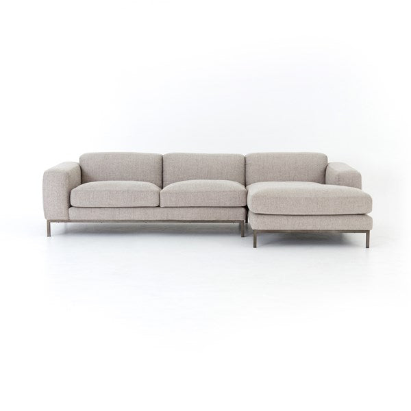 Benedict 2- Piece Sectional with Right Arm Facing Chaise-Gr