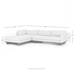 Everly 2 Piece Sectional-Left Arm Facing Chaise-86"