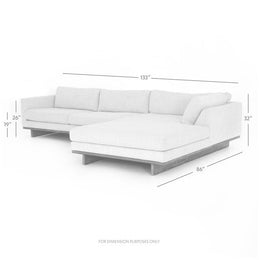 Everly 2 Piece Sectional-Right Arm Facing Chaise-86" by Four Hands