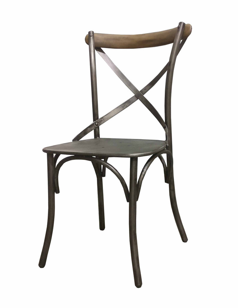 Metal Crossback Chair - Set of 2