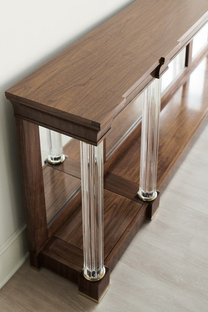 A Clear Perspective Console Table