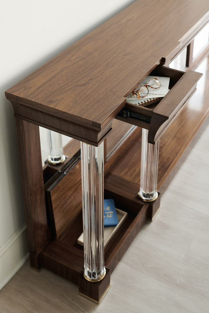 A Clear Perspective Console Table