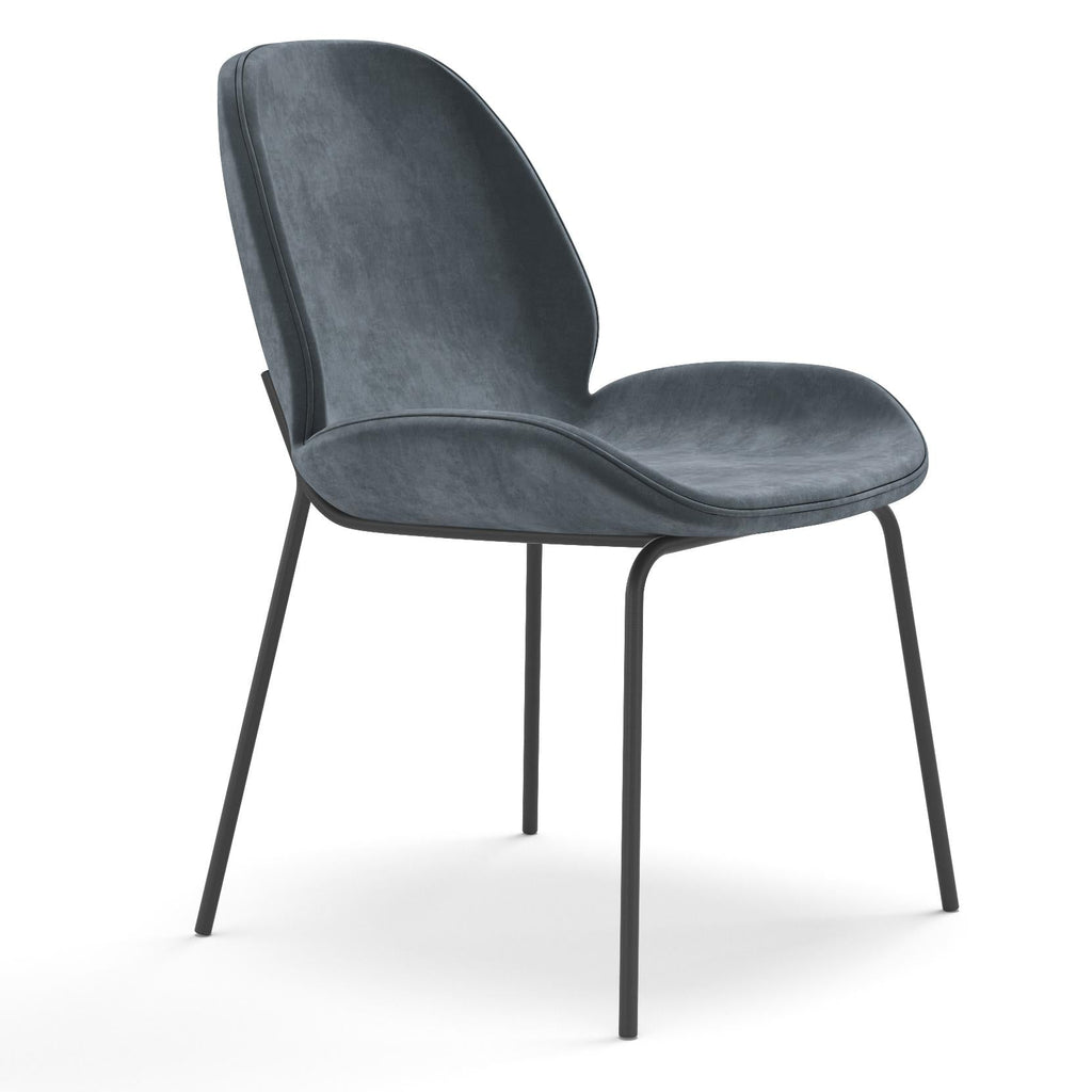 Metro Dauphine Side Chair - Set of 2, Black Legs