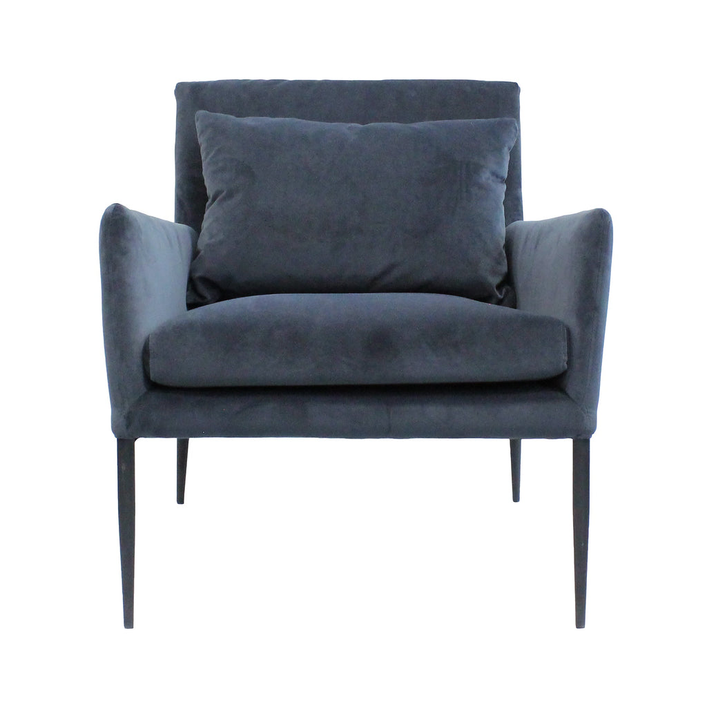 Jett Lounge Chair - Dark Grey Velvet