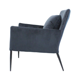 Jett Lounge Chair - Dark Grey Velvet