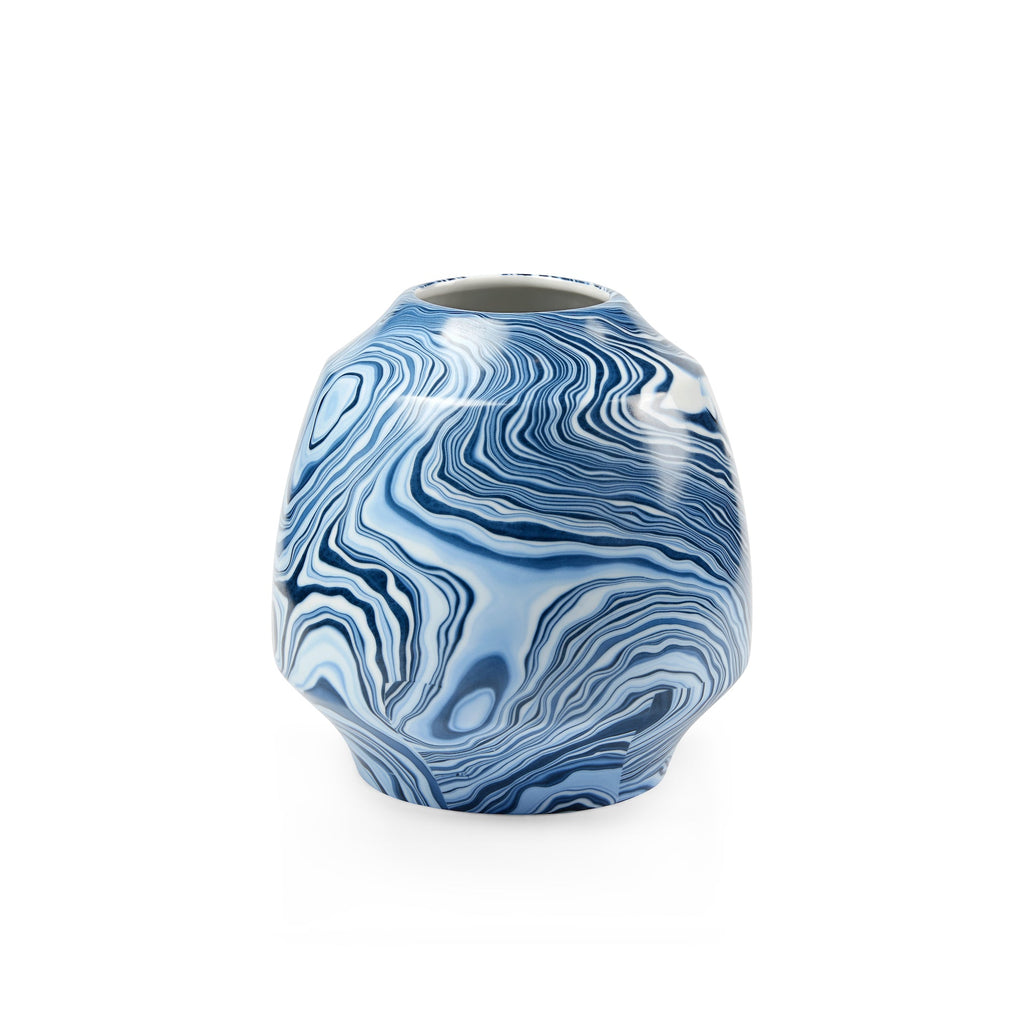 Caspian Small Vase - Blue and White