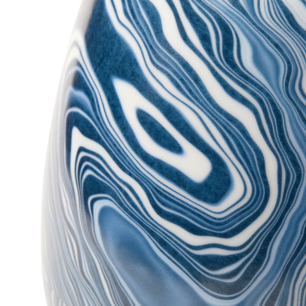 Caspian Small Vase - Blue and White