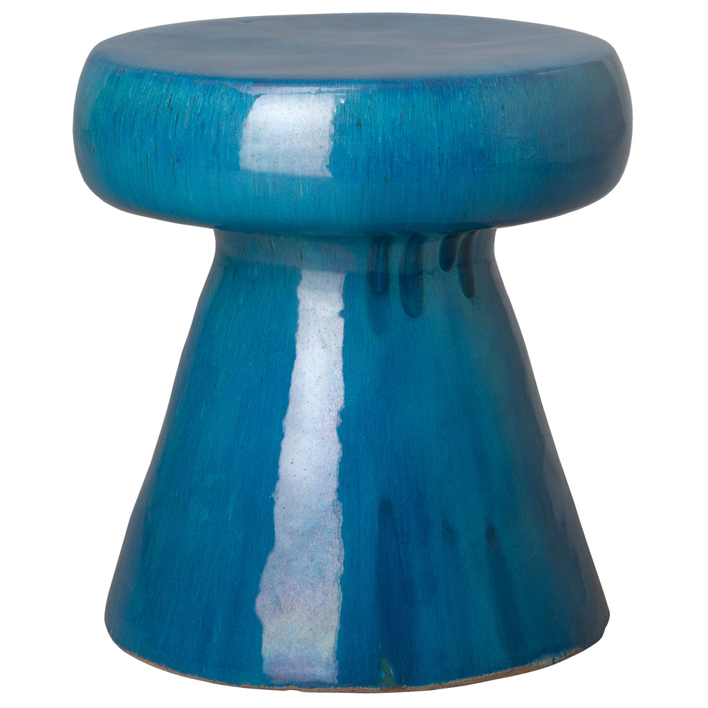 Mushroom Stool/Table, Blue 16x18"H