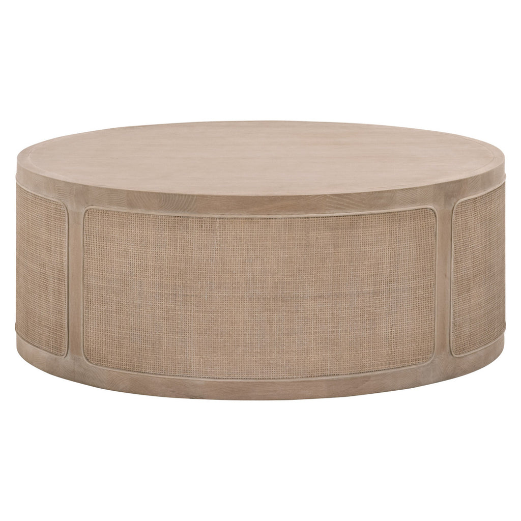 Cane Coffee Table - Smoke Gray Oak, Smoke Gray Cane