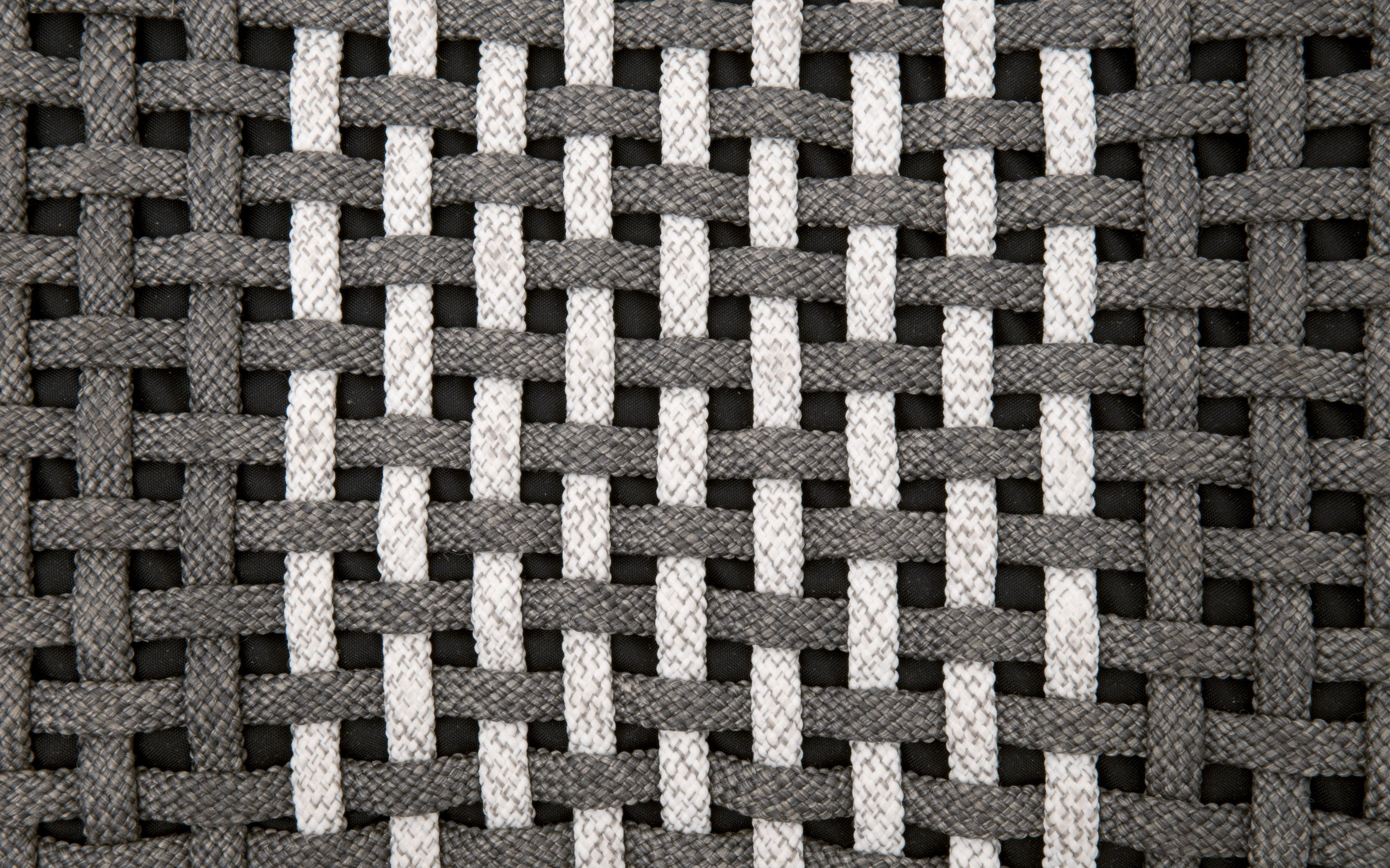 Cross Accent Cube, Dove Flat Rope, White Speckle Stripe