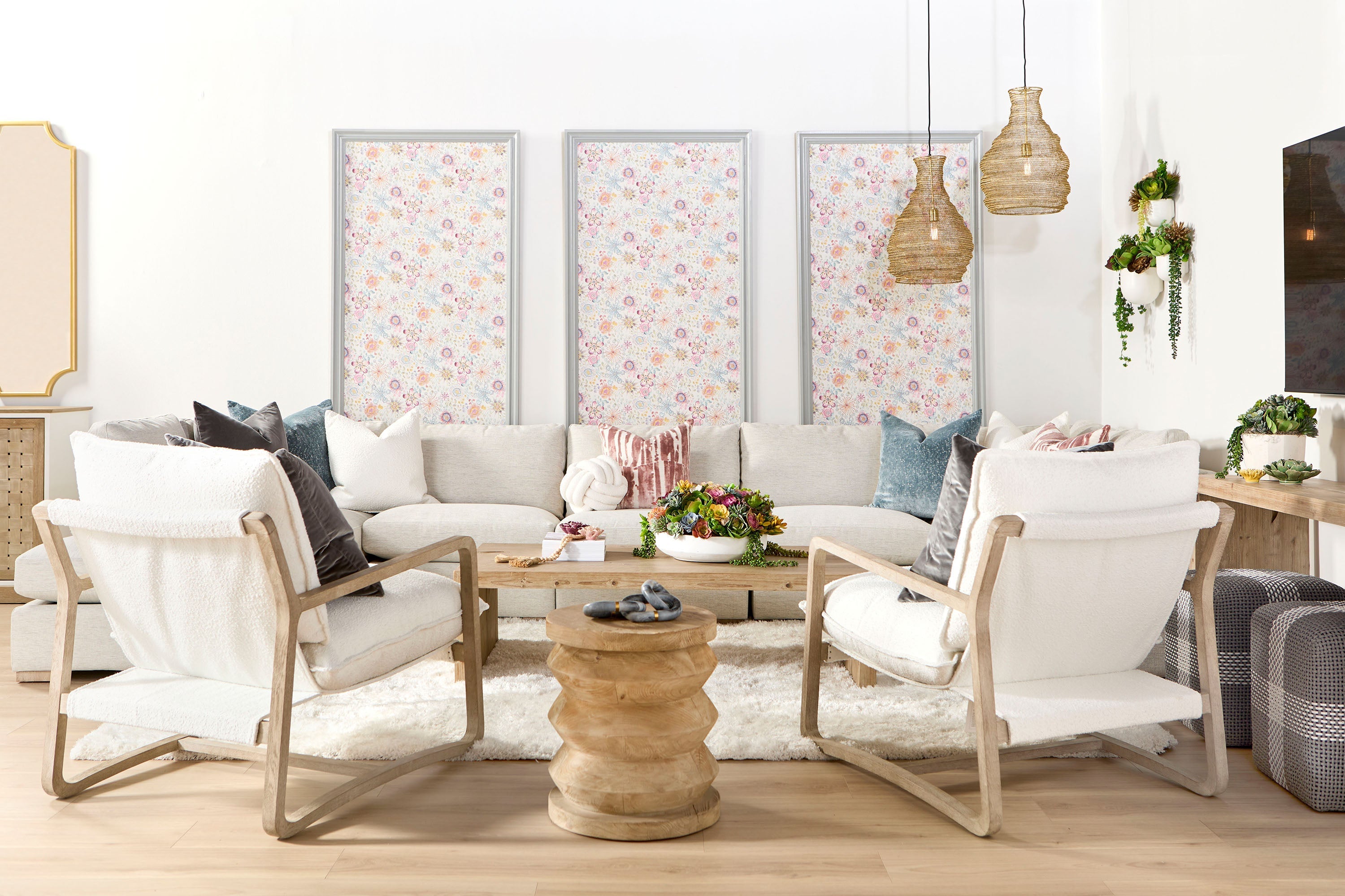 Cross Accent Cube, Dove Flat Rope, White Speckle Stripe