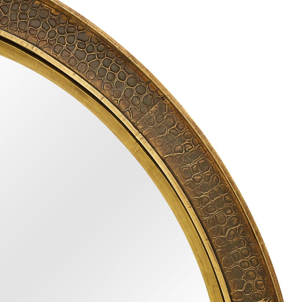 Dorian Small Mirror - Antique Brass and Dark Bronze
