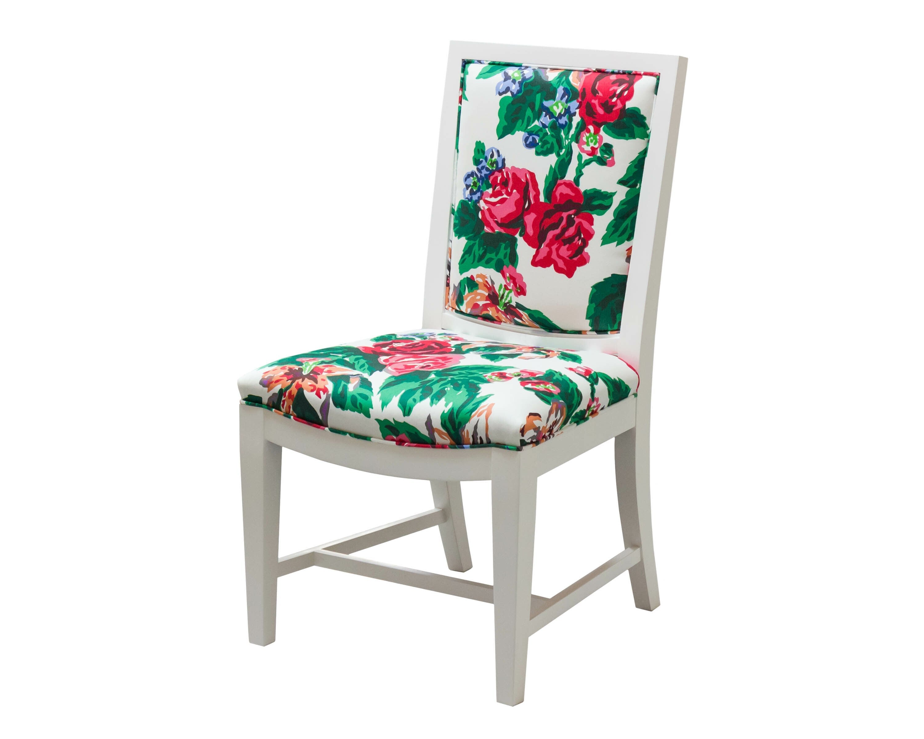 Dorothy Draper Floral Back Side Chair