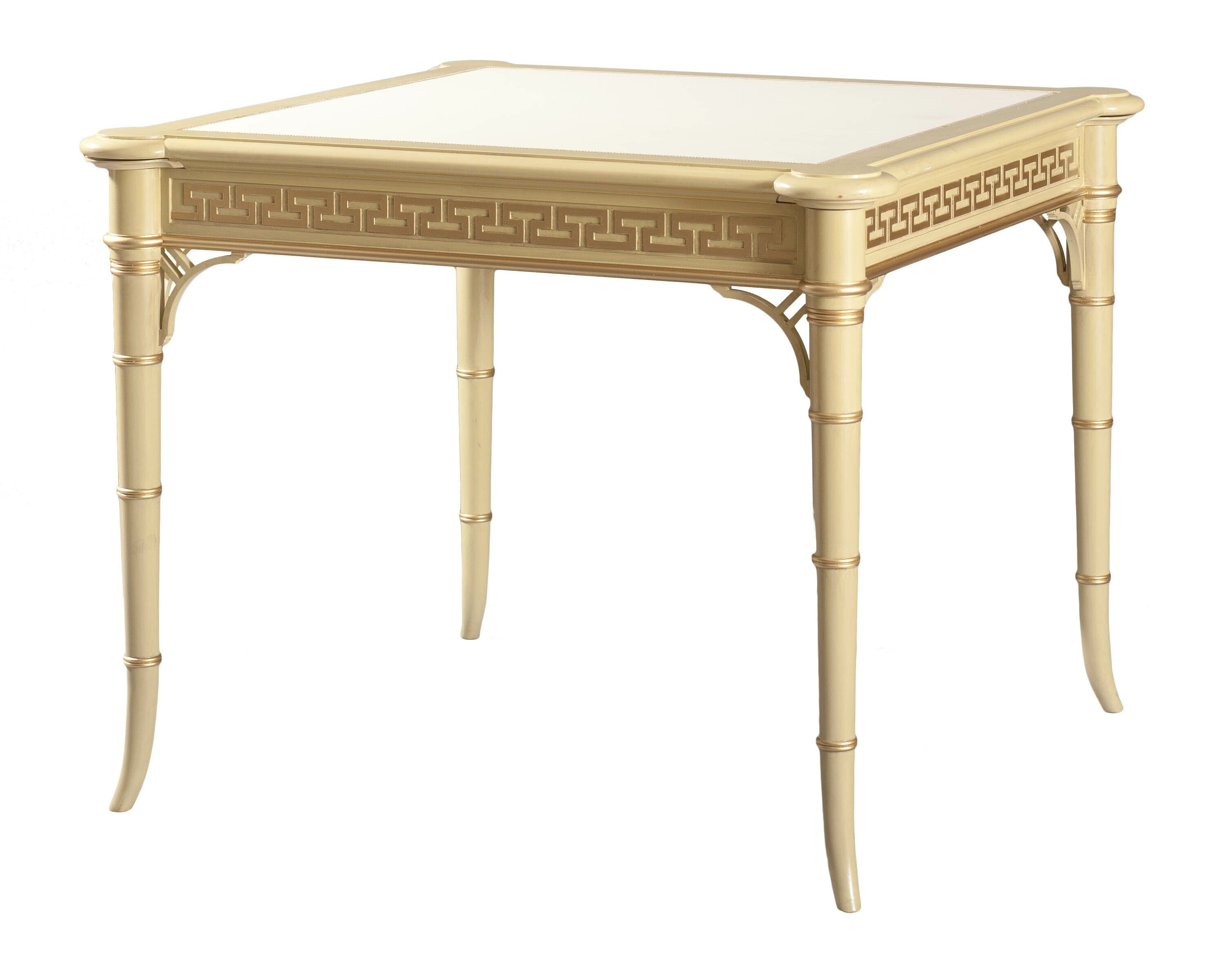 Dorothy Draper Regency Card Table in Cream