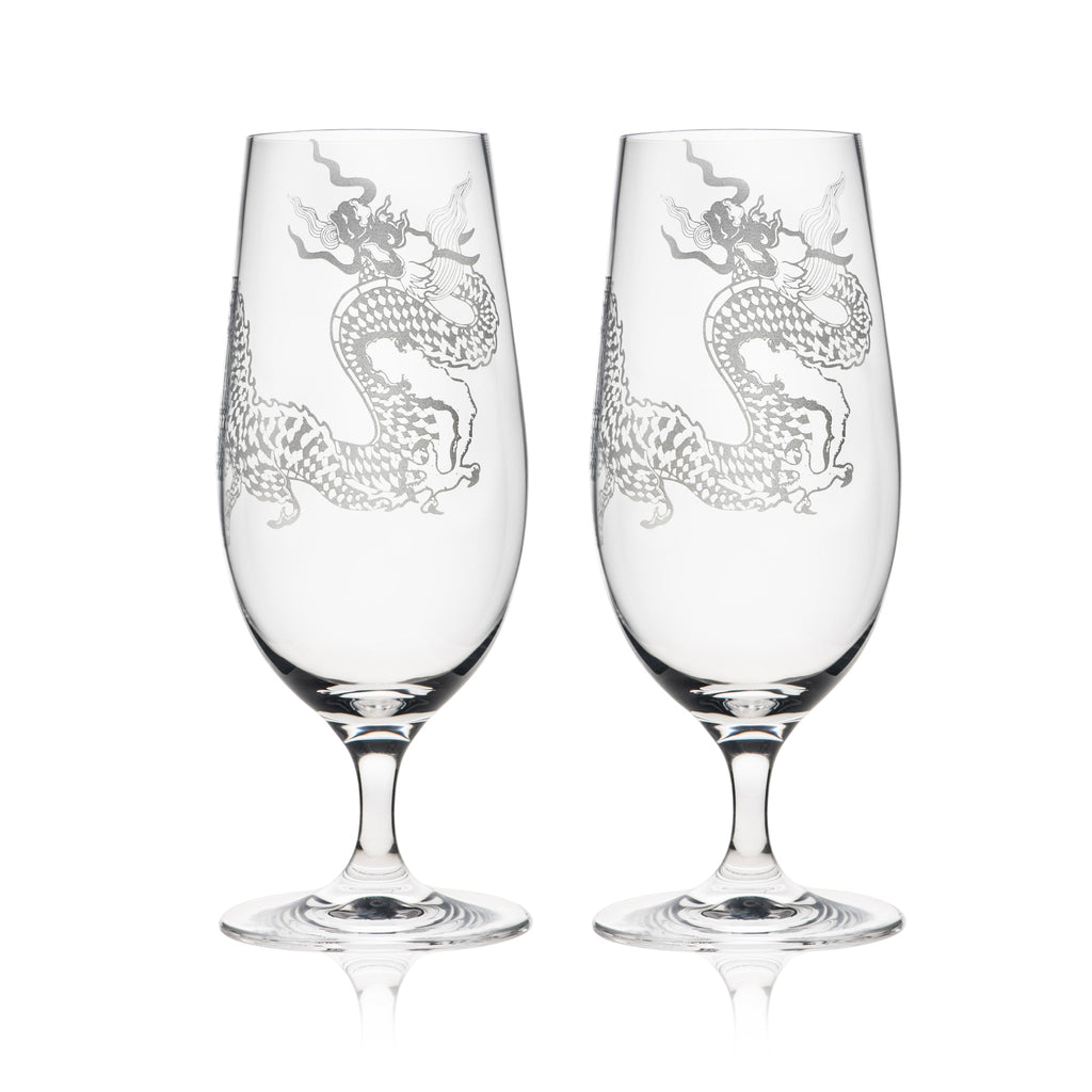 Dragon Beer Glasses - Set of 2