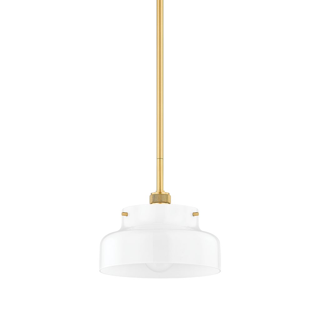 Luella 1 Light Pendant - Aged Brass 7.5"