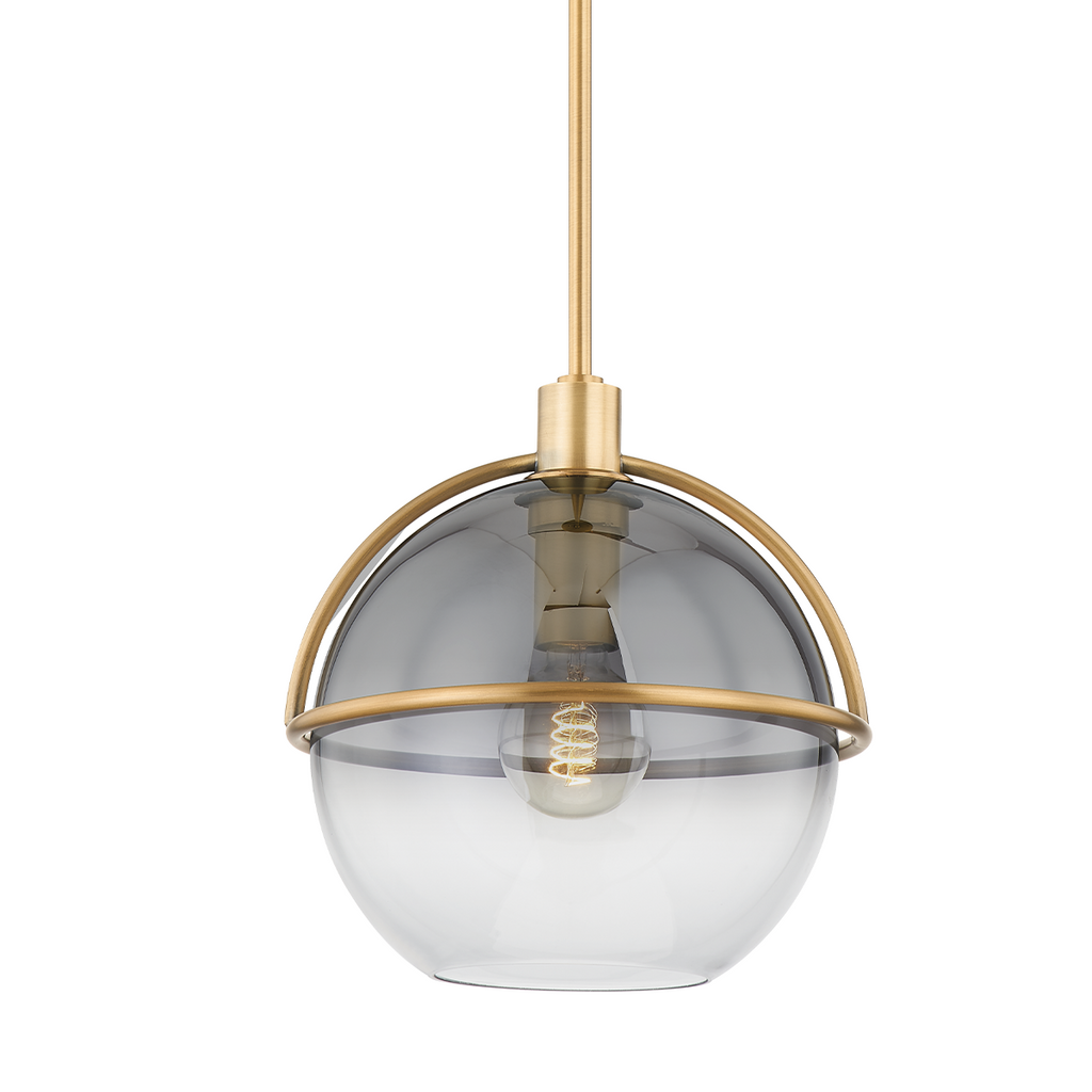 Ivins 1 Light Pendant - Patina Brass 12.25"