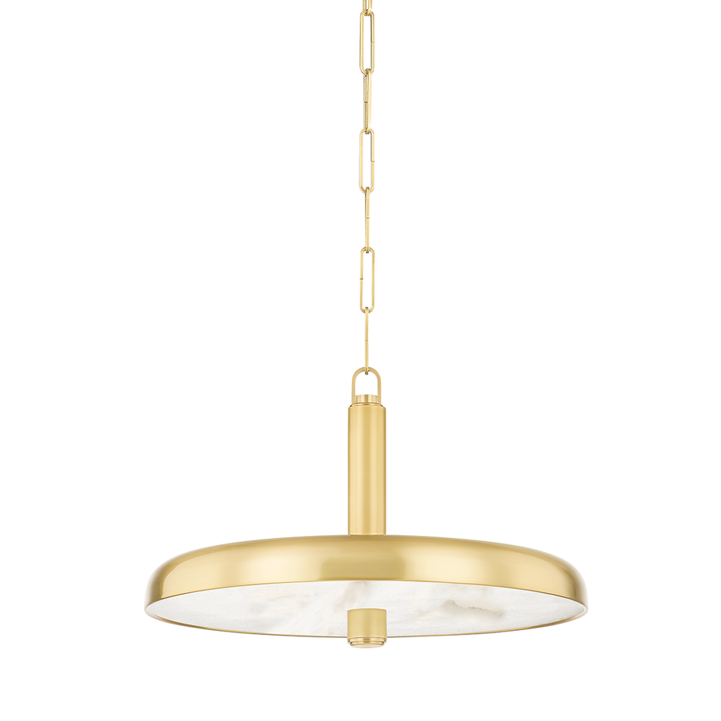 Reynolds 1 Light Pendant - Aged Brass 12.5"