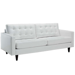 Empress Bonded Leather Sofa in White