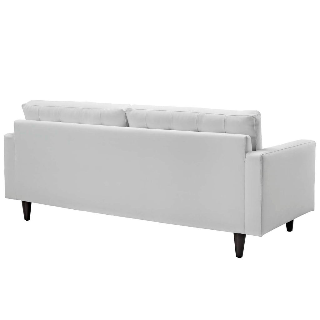 Empress Bonded Leather Sofa in White