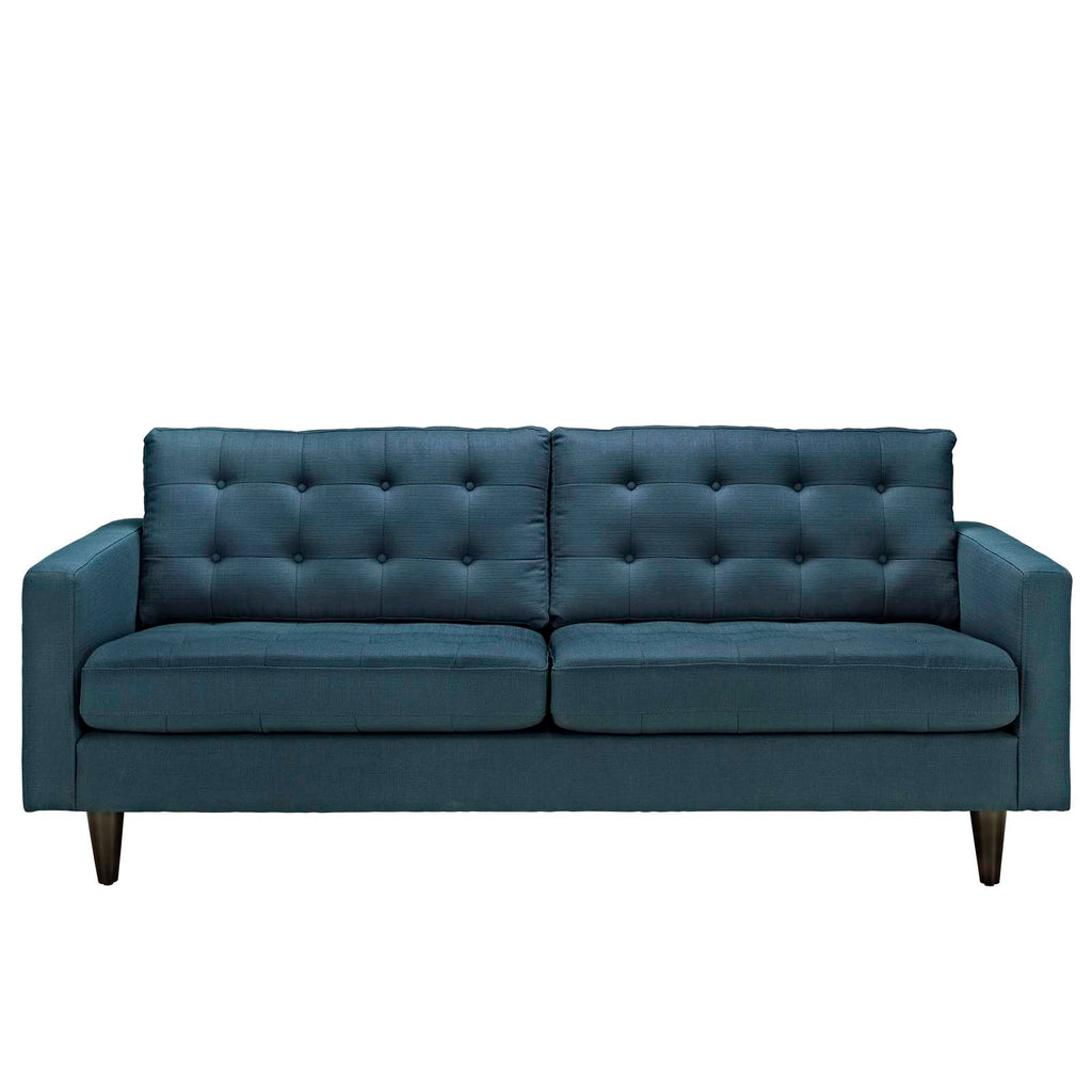 Empress Upholstered Fabric Sofa in Azure