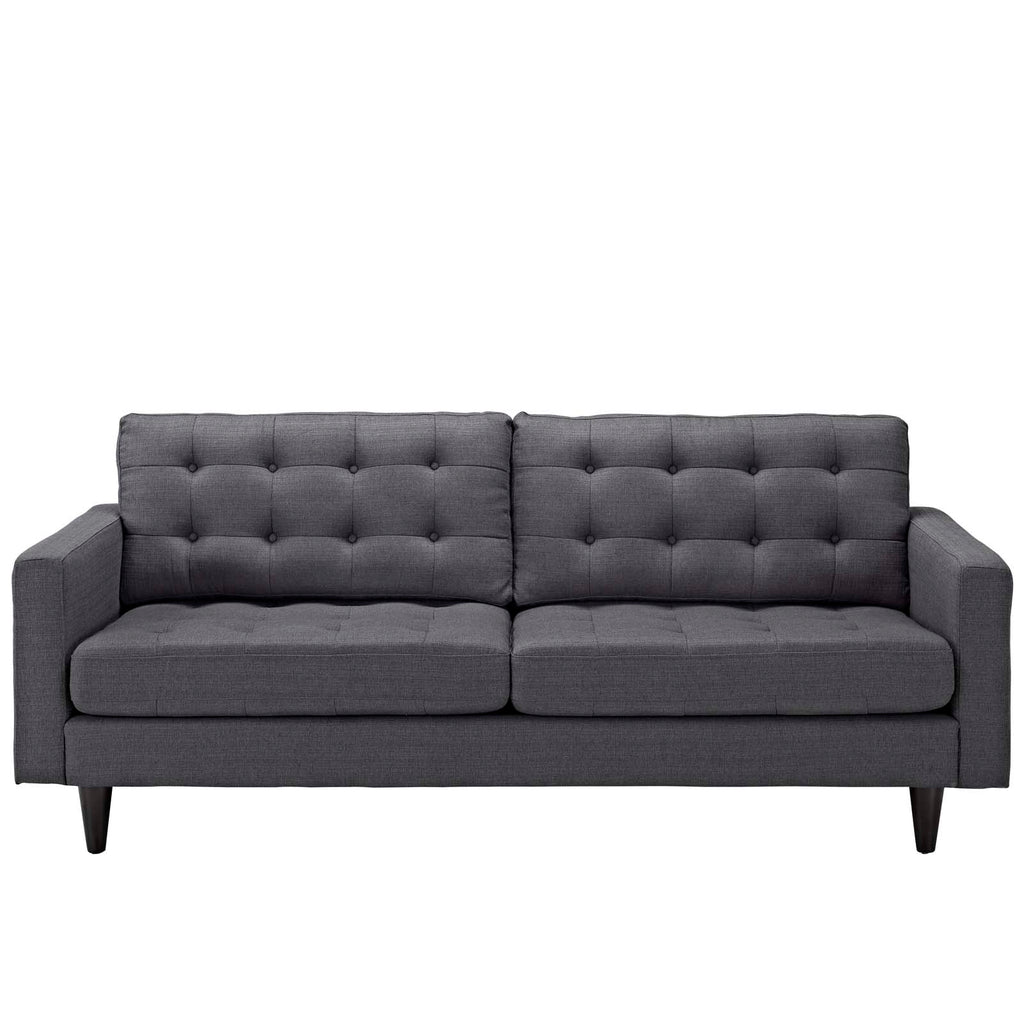 Empress Upholstered Fabric Sofa in Gray