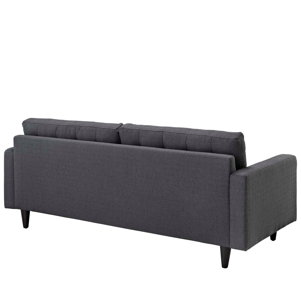 Empress Upholstered Fabric Sofa in Gray