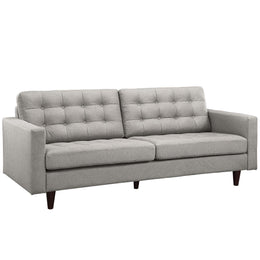 Empress Upholstered Fabric Sofa in Light Gray