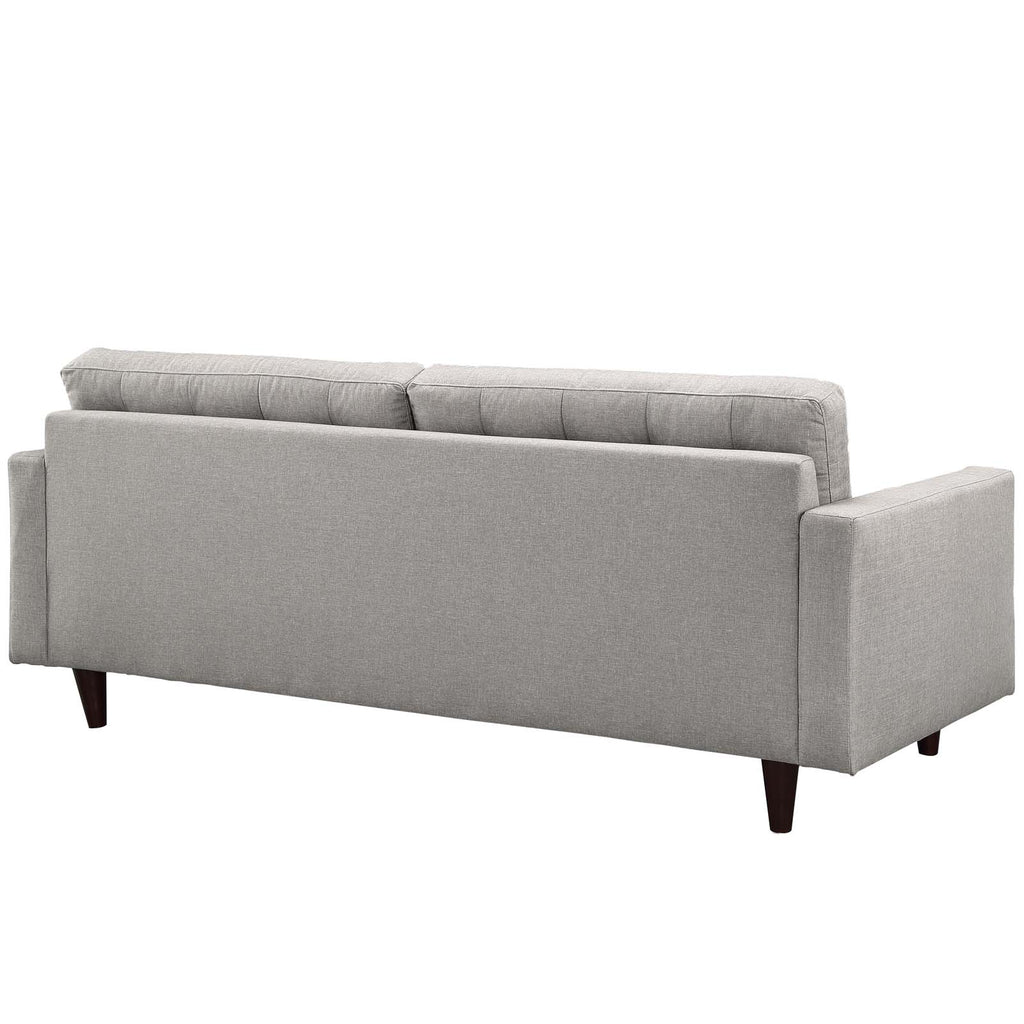 Empress Upholstered Fabric Sofa in Light Gray