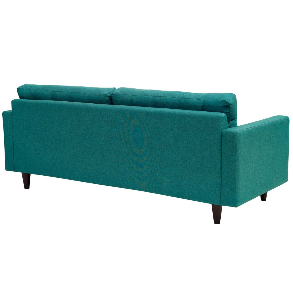 Empress Upholstered Fabric Sofa in Teal