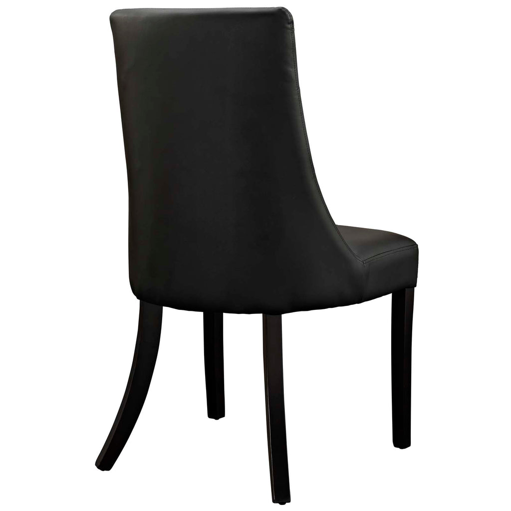 Noblesse Dining Vinyl Side Chair in Black