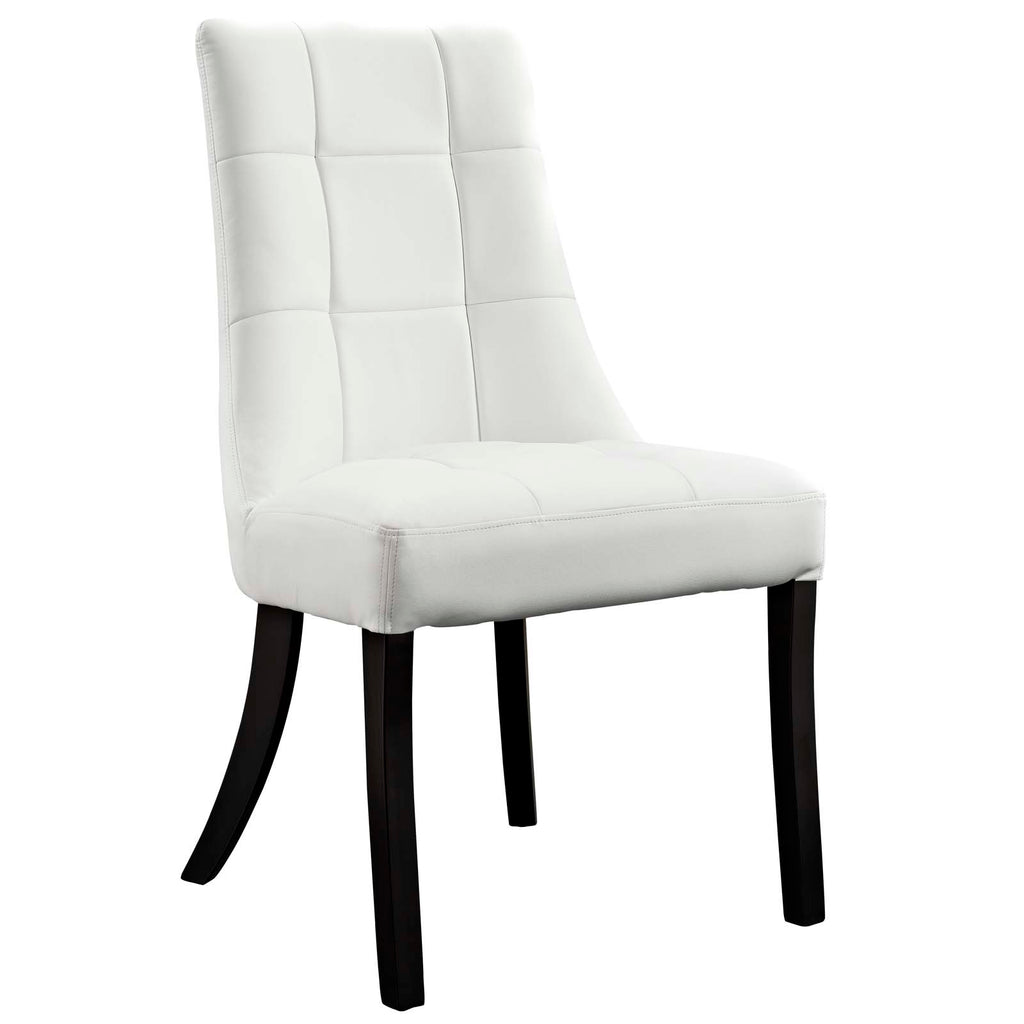 Noblesse Dining Vinyl Side Chair in White