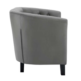 Prospect Upholstered Vinyl Loveseat in Gray