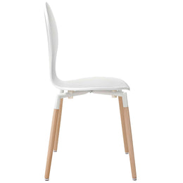 Path Dining Wood Side Chair in White