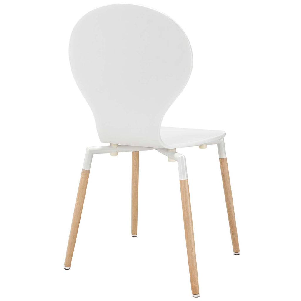 Path Dining Wood Side Chair in White