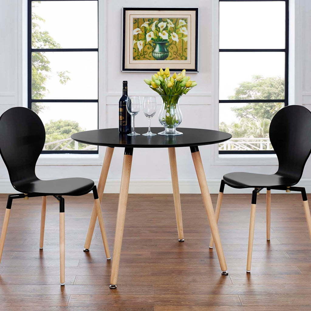 Track Round Dining Table in Black