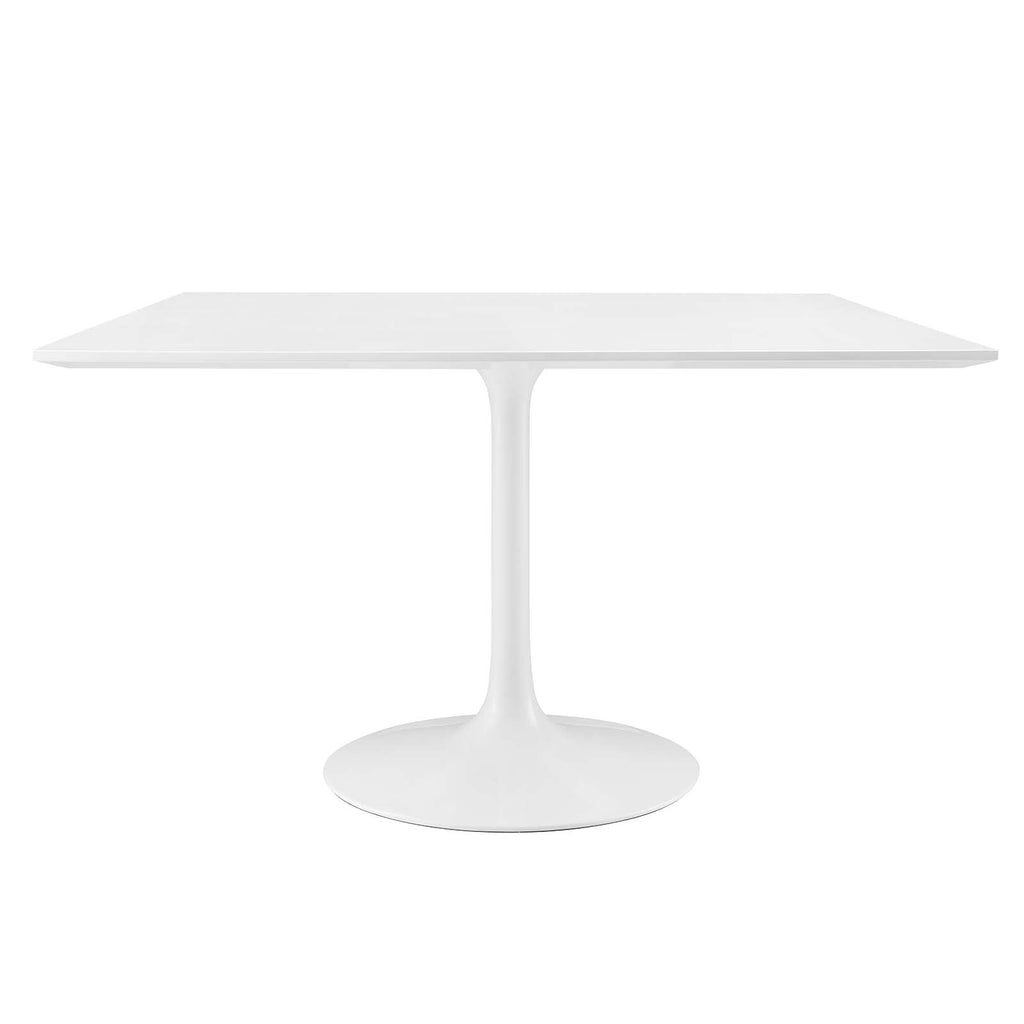 Lippa 47" Square Wood Top Dining Table in White