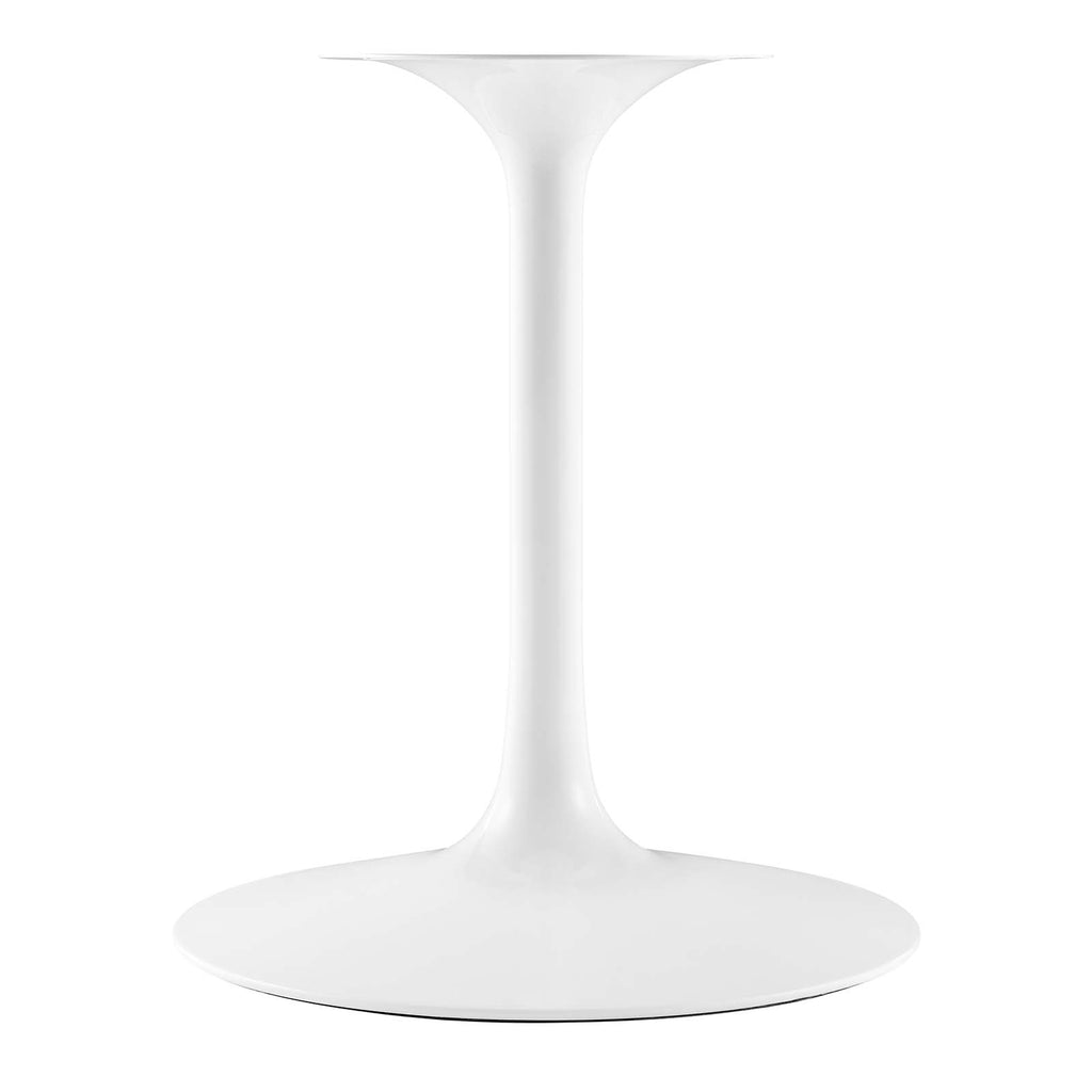 Lippa 54" Oval Artificial Marble Dining Table in White