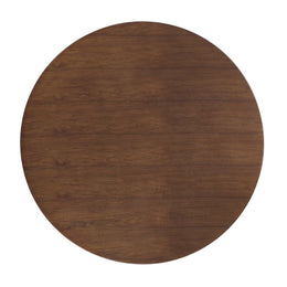 Lippa 47" Round Walnut Dining Table in Walnut