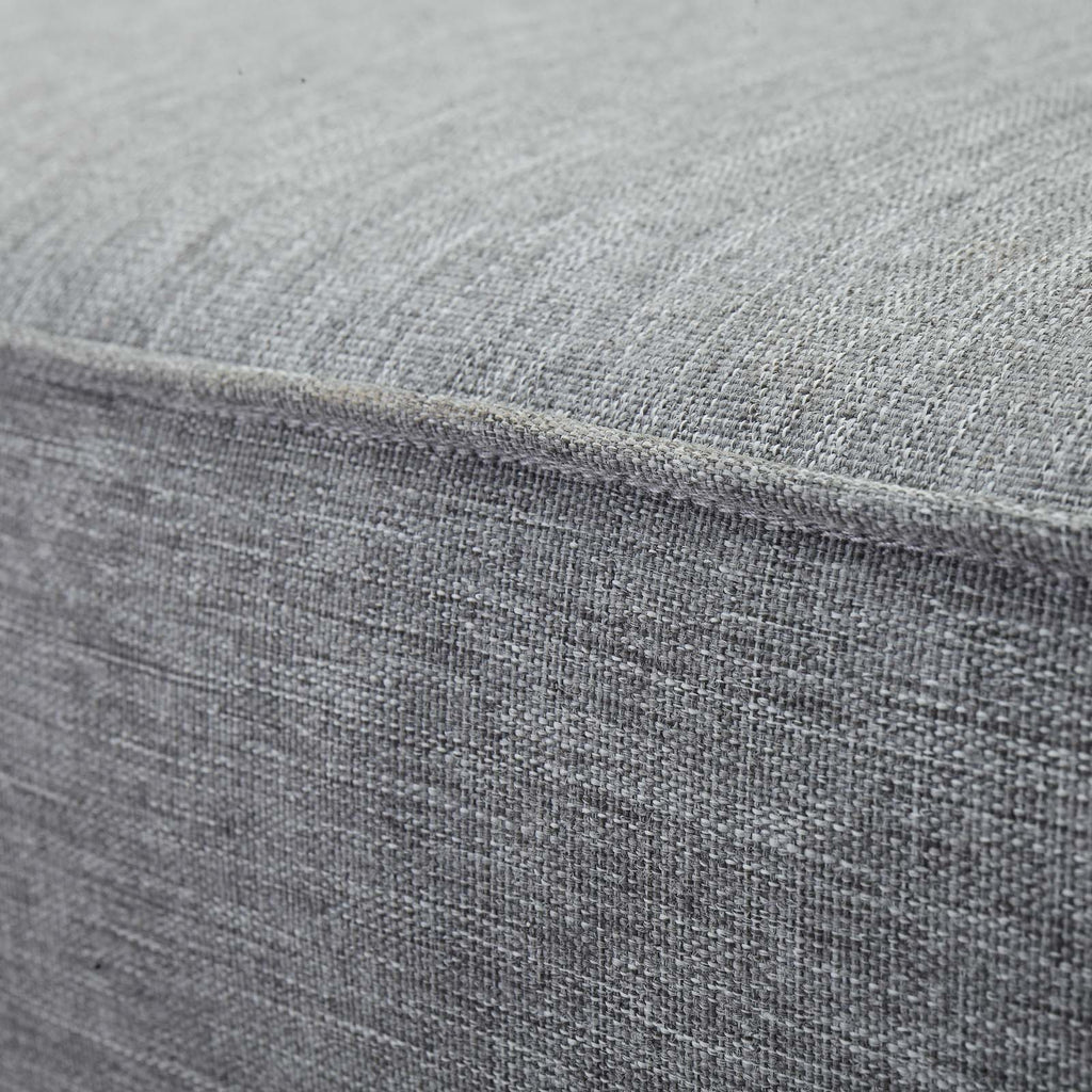 Marina Outdoor Patio Teak Right-Facing Sofa in Natural Gray