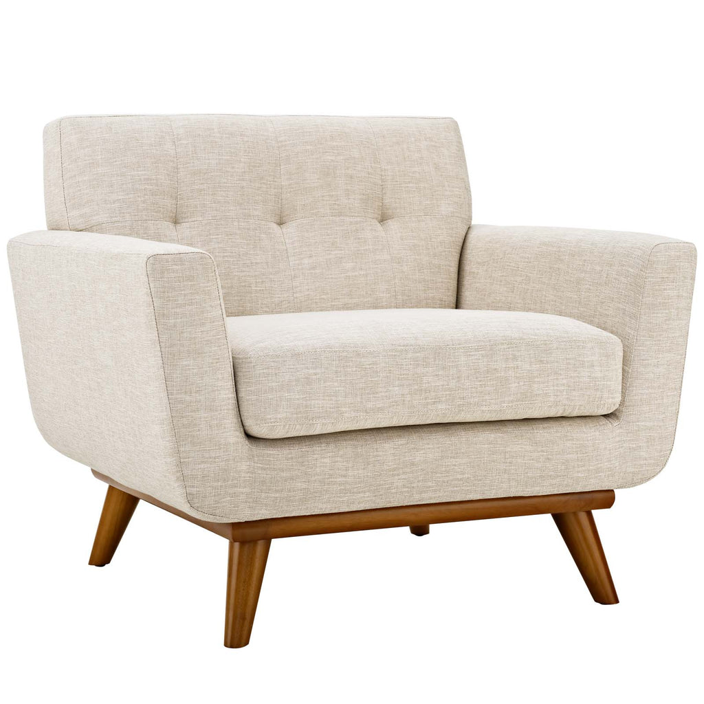 Engage Upholstered Fabric Armchair in Beige