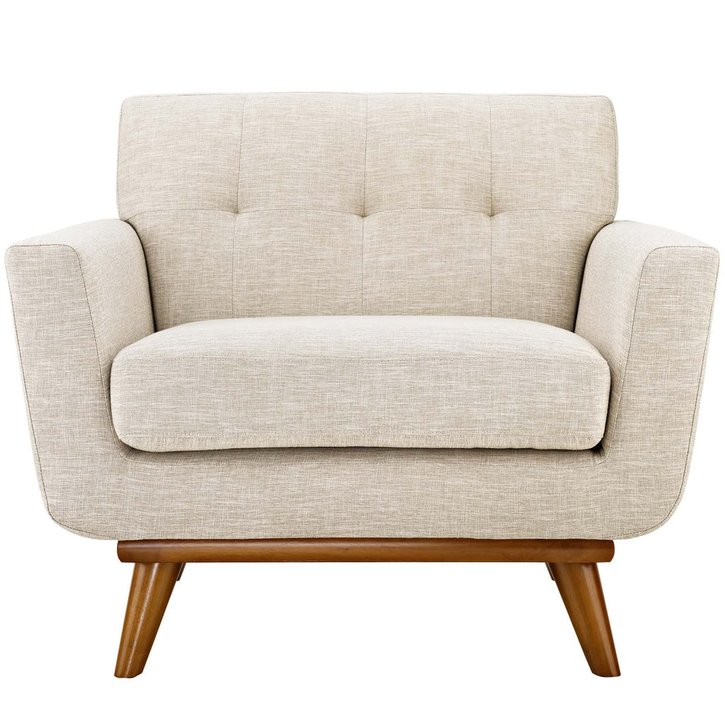 Engage Upholstered Fabric Armchair in Beige