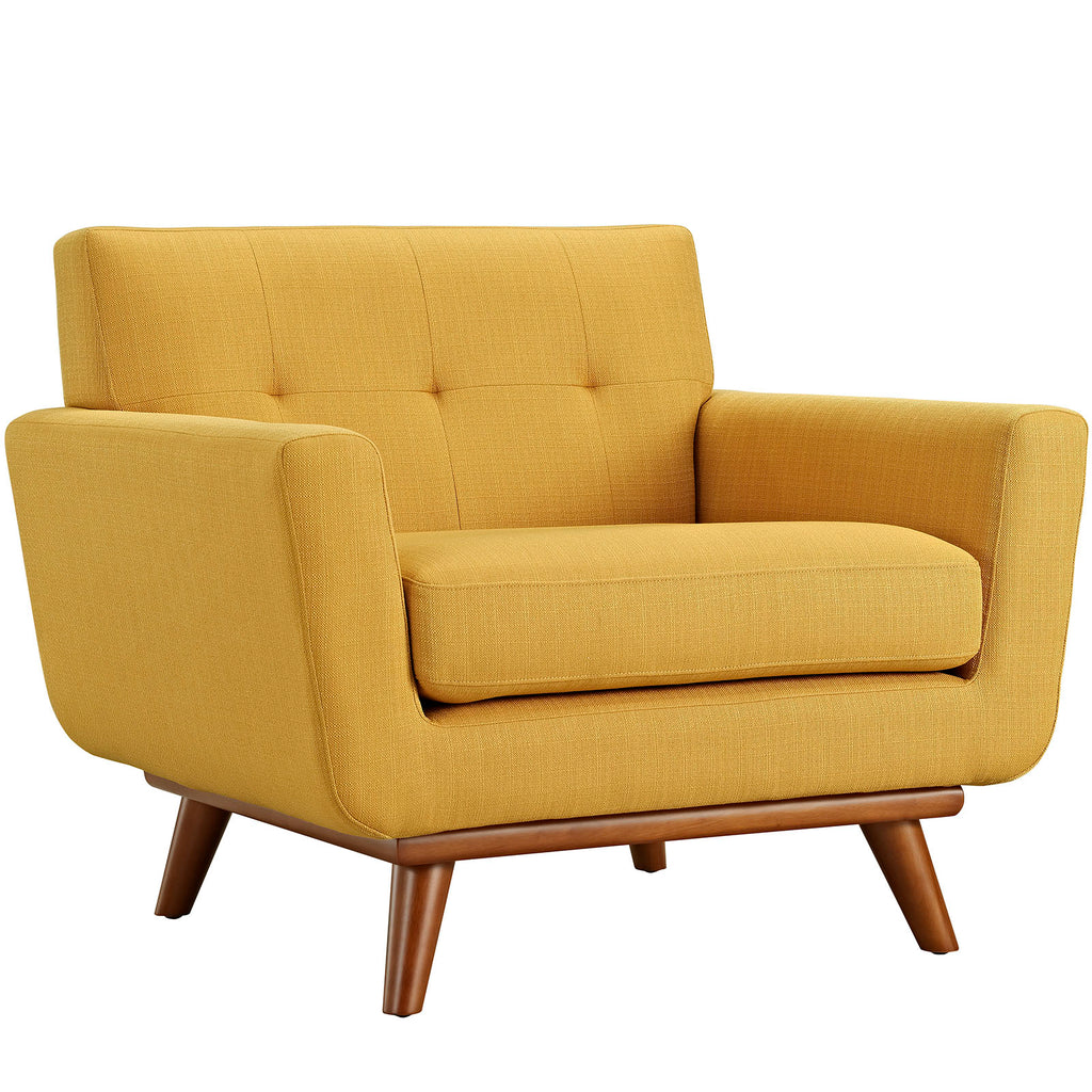 Engage Upholstered Fabric Armchair in Citrus