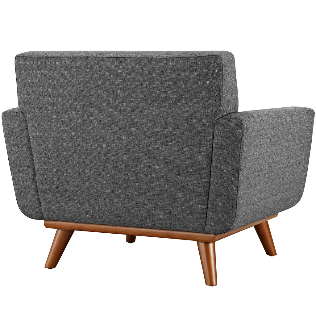 Engage Upholstered Fabric Armchair in Gray