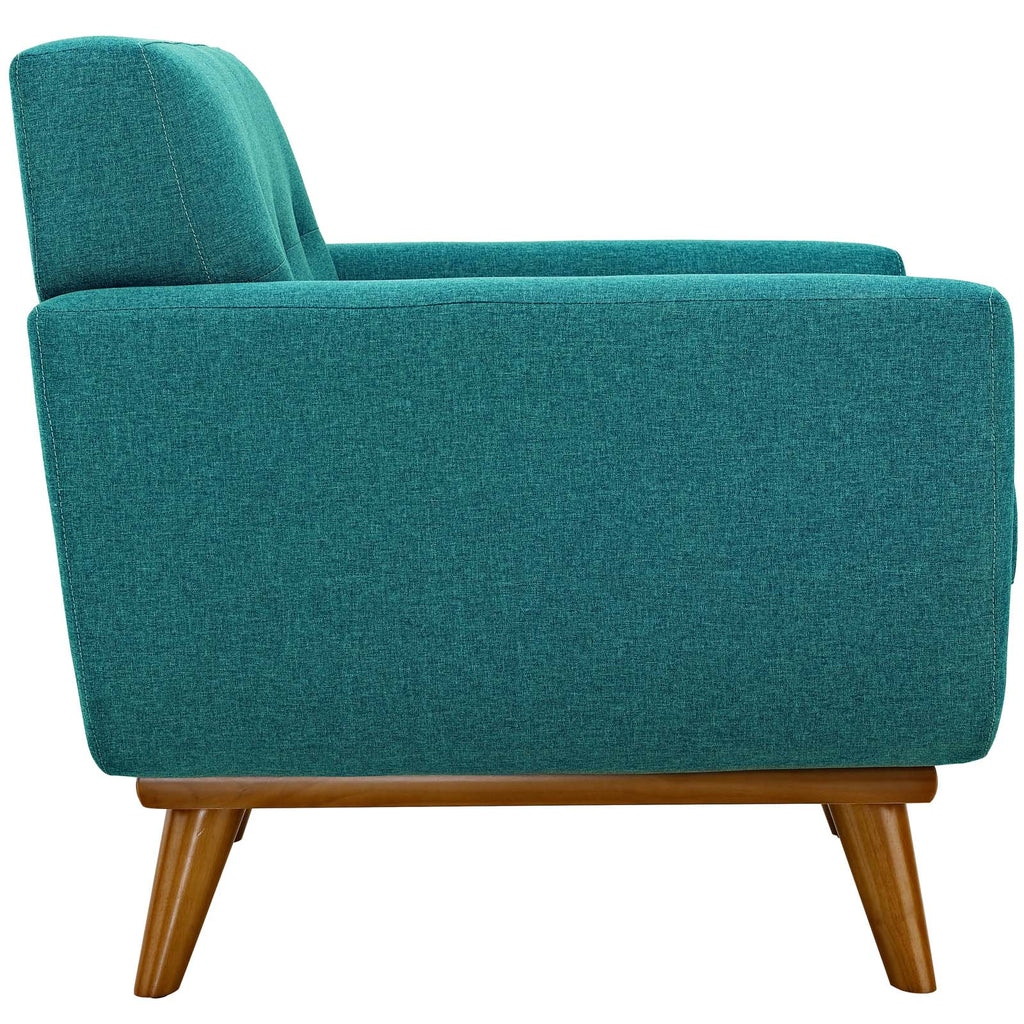 Engage Upholstered Fabric Armchair in Teal