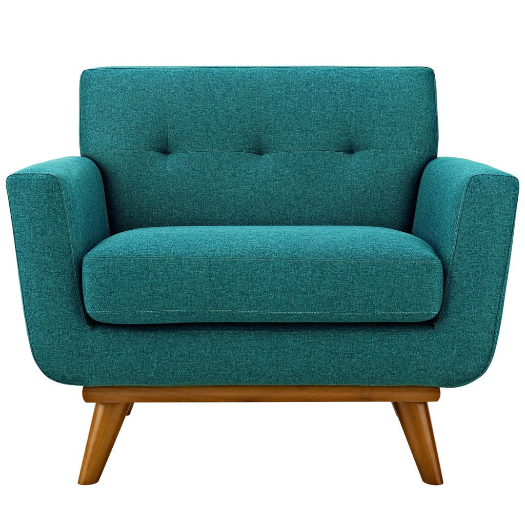 Engage Upholstered Fabric Armchair in Teal