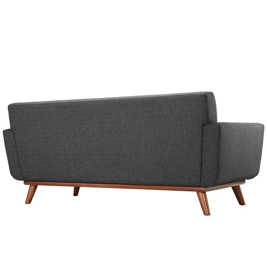 Engage Upholstered Fabric Loveseat in Gray