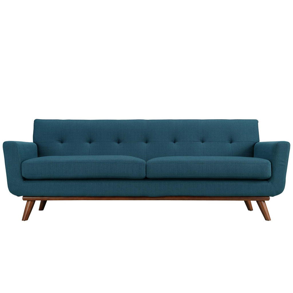 Engage Upholstered Fabric Sofa in Azure